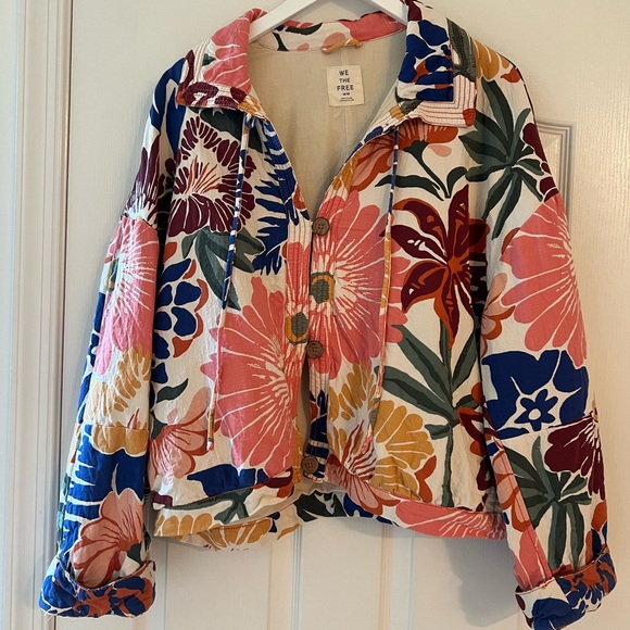 We The Free Colorful Floral Bomber Jacket - Picture 2 of 4